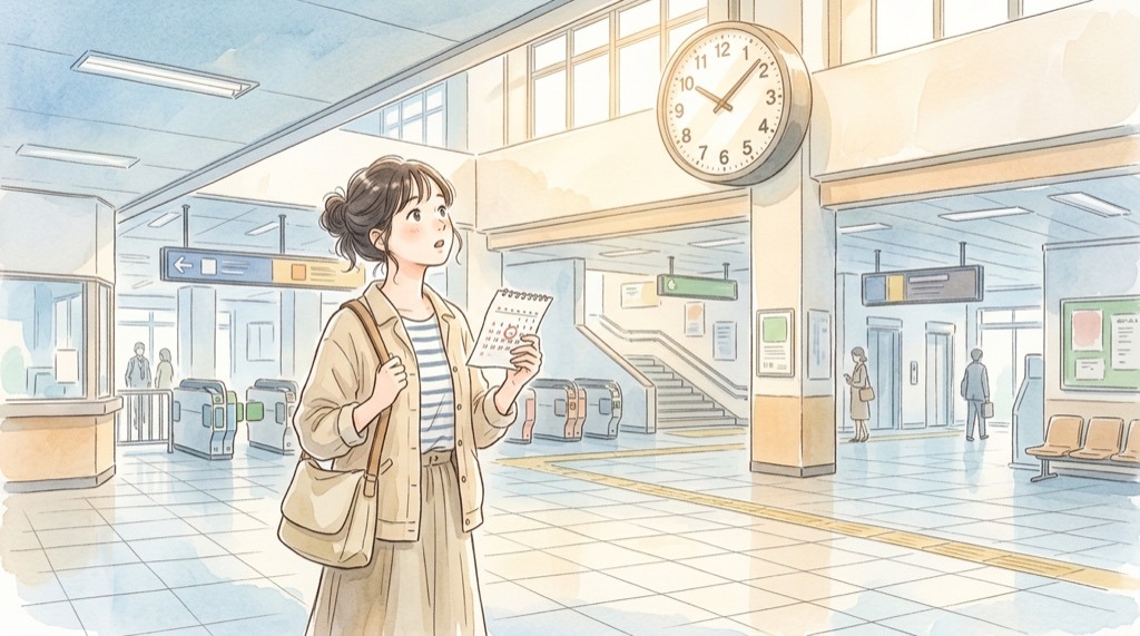 アメリカ中間選挙2026の日本時間を解説する女性のイラスト