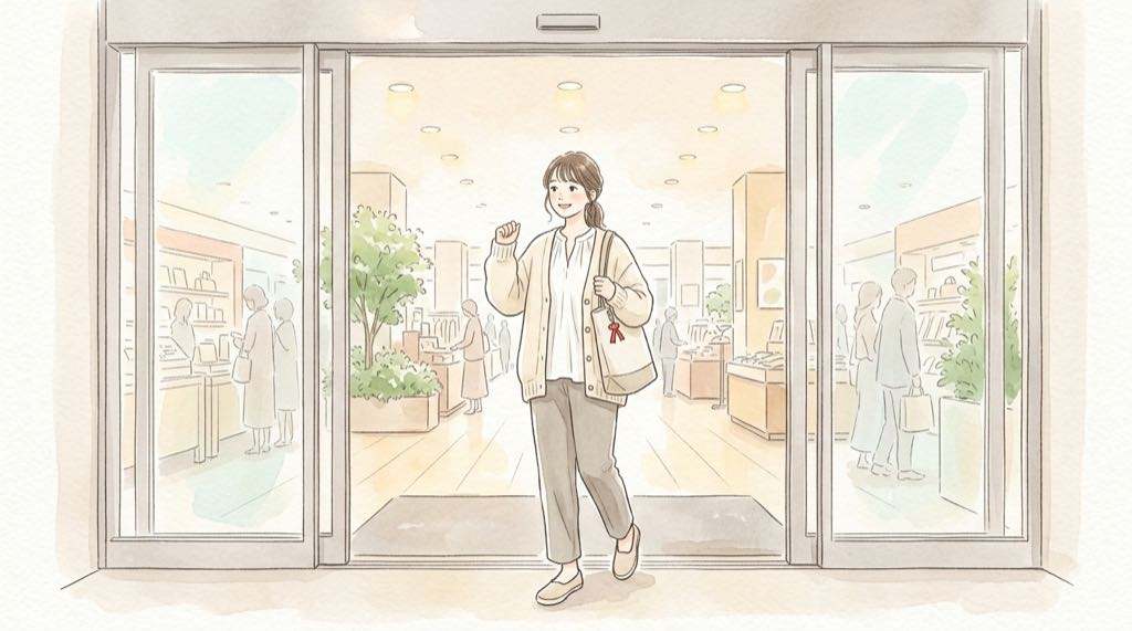 VIVANT 日本橋三越は予約不要?案内を確認する女性