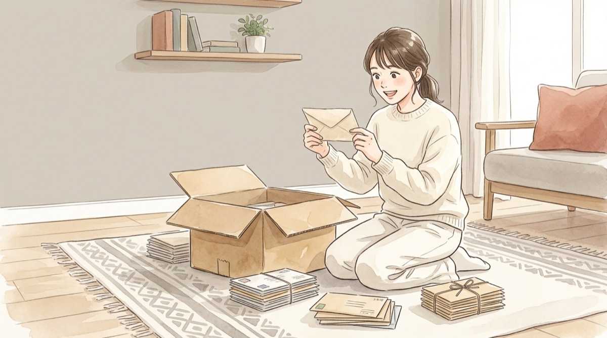 クロネコ代金後払いを使ったか、注文履歴とメールで調べる女性