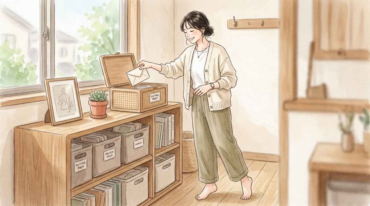 サービス停止中のクロネコ代金後払いの払込票を、大切に保管する女性