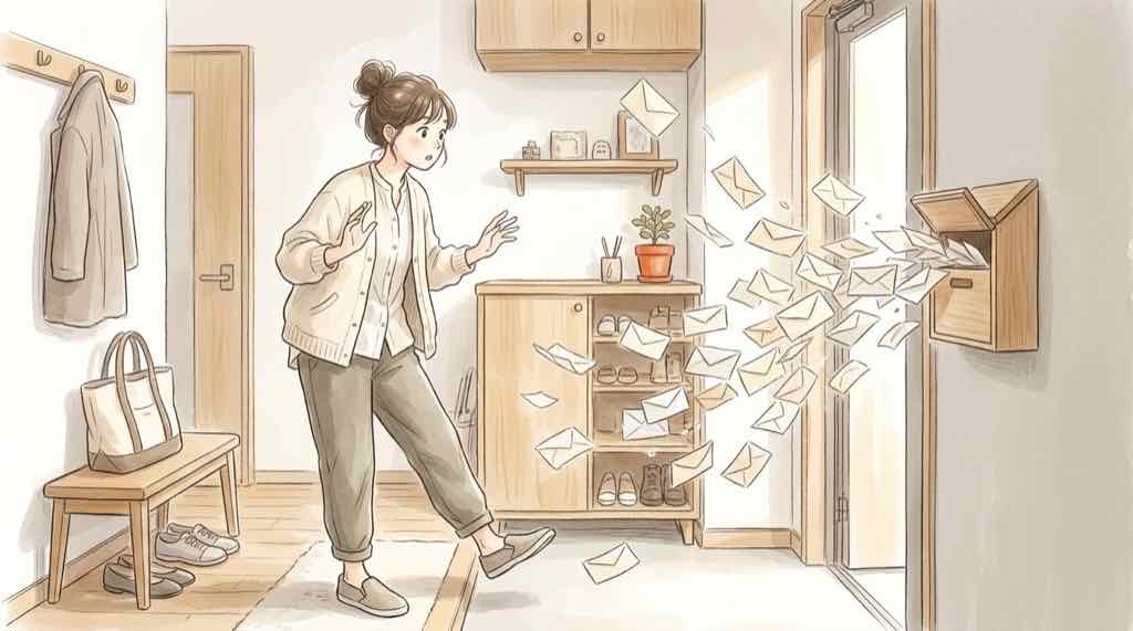 ユミルリンク情報漏洩で影響が広がる仕組みを描いた水彩イラスト
