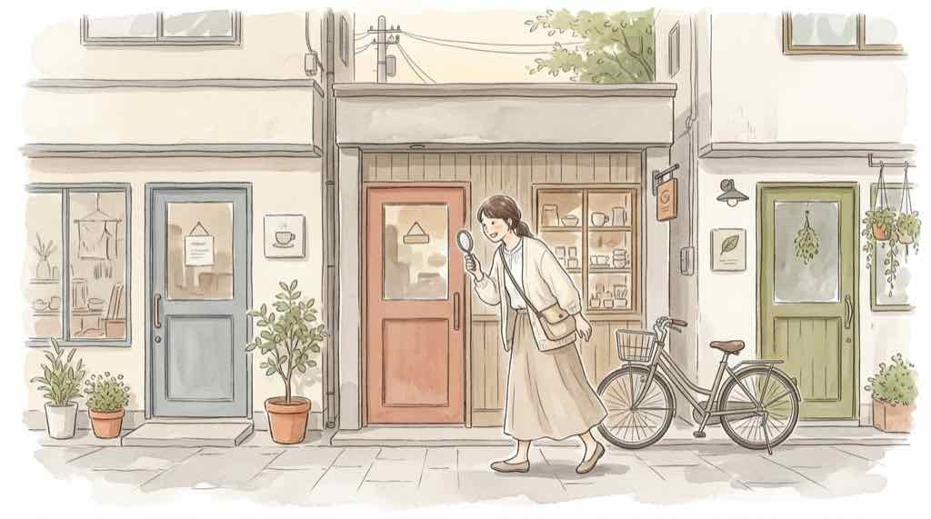 ユミルリンク情報漏洩の対象企業とサービスを一社ずつ確認する水彩イラスト