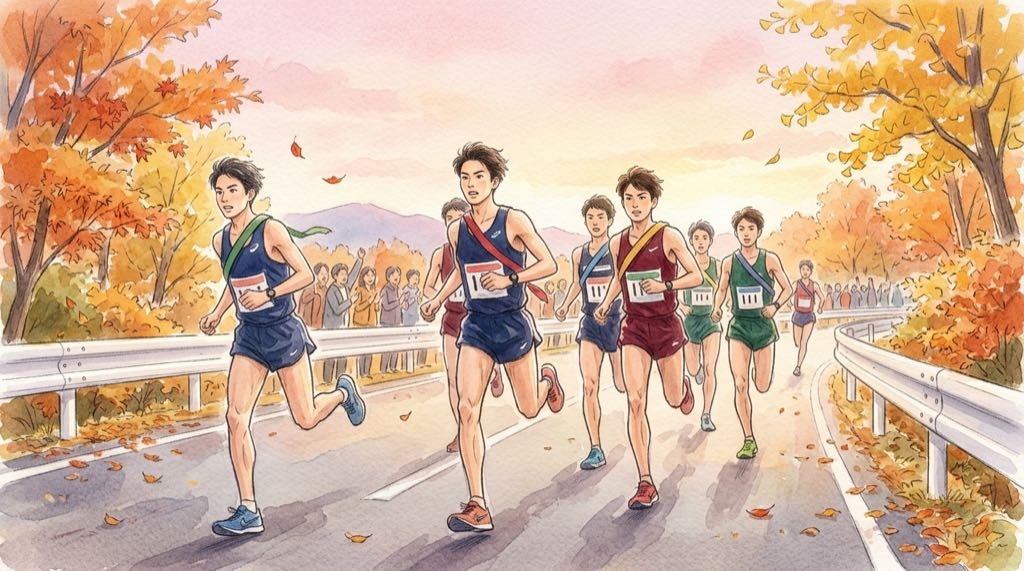 全日本大学駅伝2026のいつ何時スタートかを伝える大学駅伝ランナーのイメージ