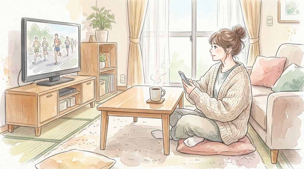 全日本大学駅伝2026のテレビ放送をスマホと一緒に楽しむ日曜の朝
